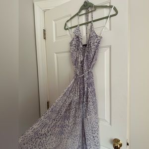 Karina Grimaldi size Small purple print wrap dress